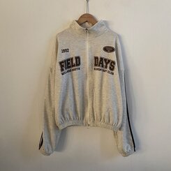 レタリングカジュアルダブルジップアップ