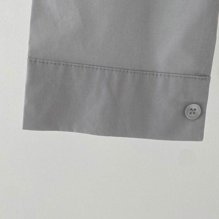 셔츠정석 베이직 코튼 무지 긴팔 크롭 셔츠 남방