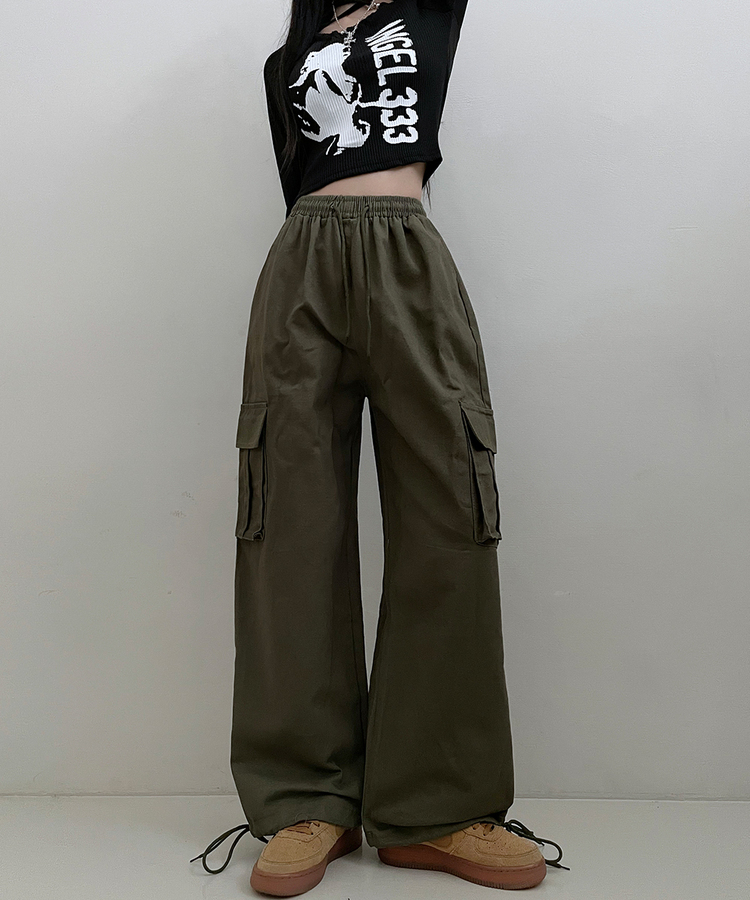 TINA：JOJUNドロストコットン ワイドパンツ カーゴパンツ ドロストコットン ワイドパンツ TINA：JOJUN 全2色｜tnj731-0706