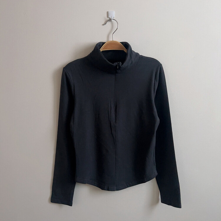 トレーニングハーフジップアップハイネック長袖Tシャツ