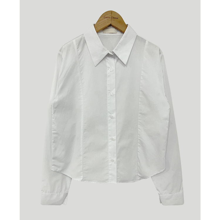 くびれラインセミクロップブラウス5色｜シャツ｜韓国ファッション通販 SONA