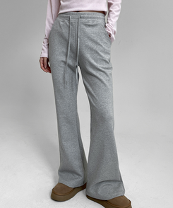 【SHORT/LONG 丈別】ブーツカットバンディングパンツ GRAY