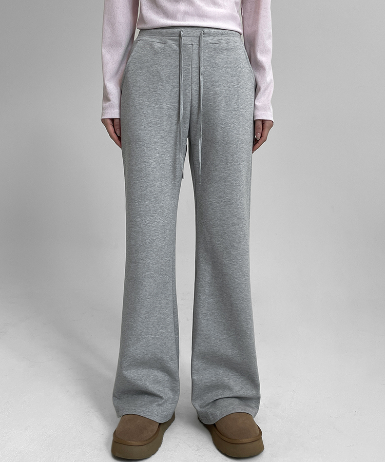 【SHORT/LONG 丈別】ブーツカットバンディングパンツ GRAY