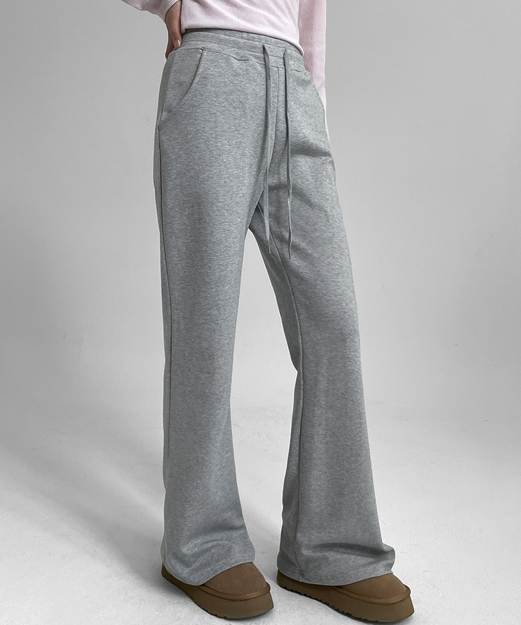 【SHORT/LONG 丈別】ブーツカットバンディングパンツ GRAY