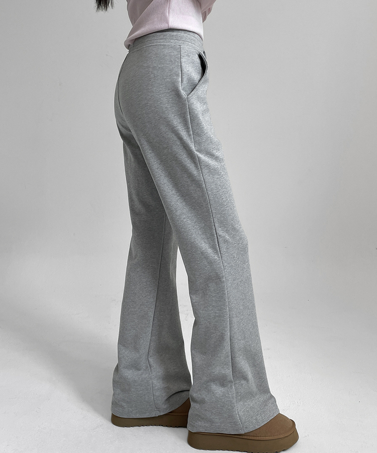 【SHORT/LONG 丈別】ブーツカットバンディングパンツ GRAY