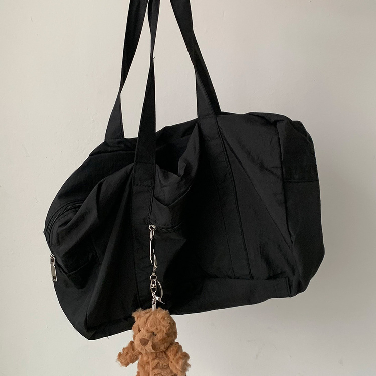 スクエアポケットショルダーバッグ BLACK