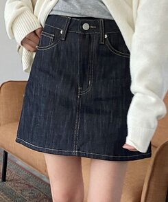 ダークブルーミニデニムスカート｜ミニスカート｜韓国