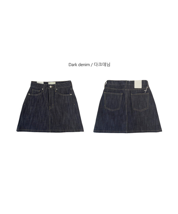 ダークブルーミニデニムスカート｜ミニスカート｜韓国ファッション通販