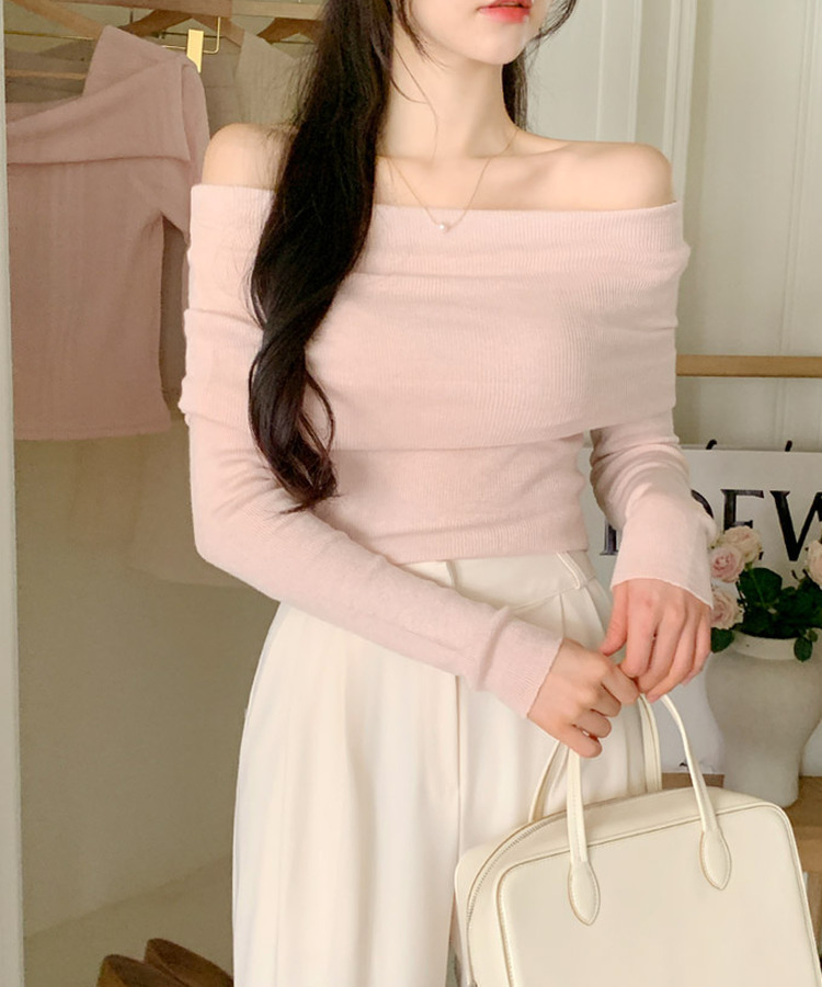 alexiastam オフショルダーニットトップス Off The Shoulder Knit Top | ALEXIA STAM