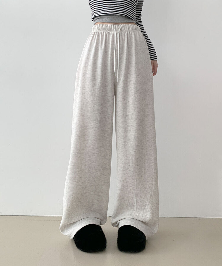 조이 와이드 트레이닝 롱 팬츠 오트밀