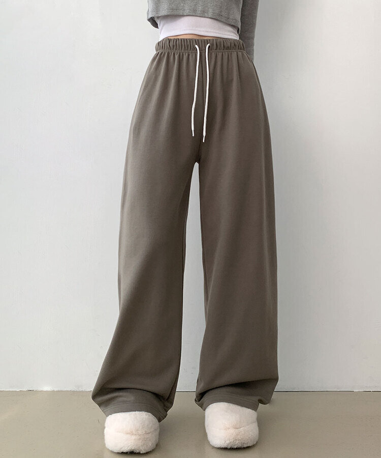 조이 와이드 트레이닝 롱 팬츠 카키