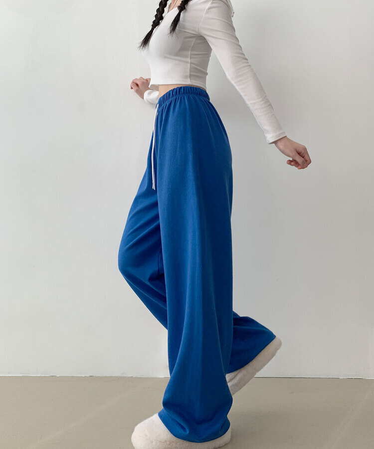 조이 와이드 트레이닝 롱 팬츠 코발트블루