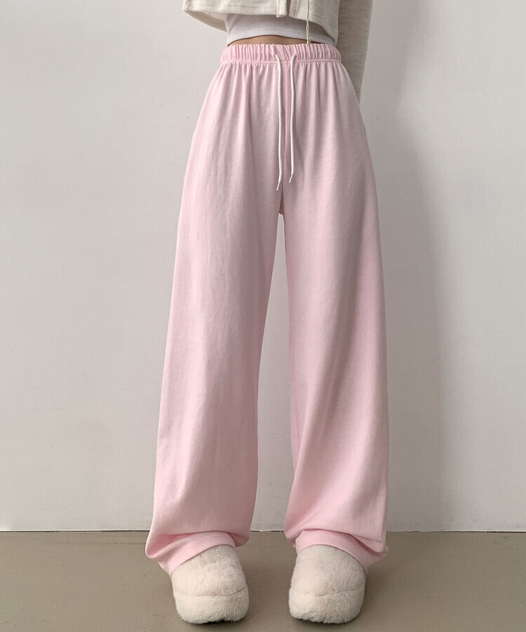 조이 와이드 트레이닝 롱 팬츠 핑크