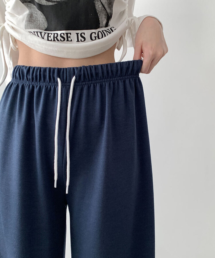 조이 와이드 트레이닝 롱 팬츠 네이비