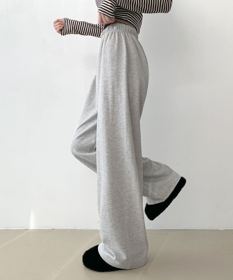 조이 와이드 트레이닝 롱 팬츠 그레이