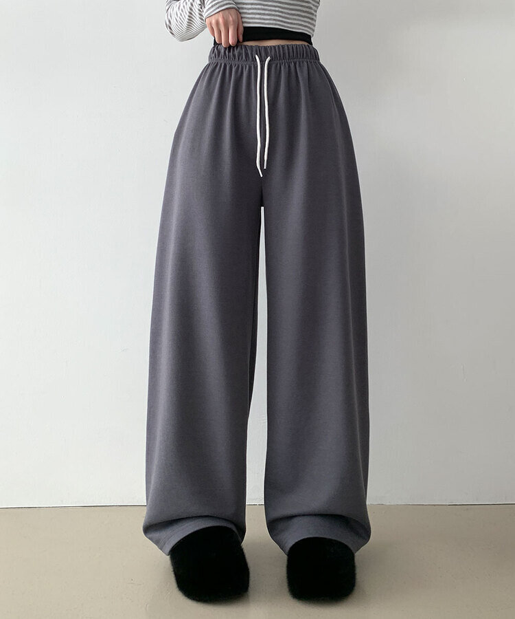 조이 와이드 트레이닝 롱 팬츠 차콜