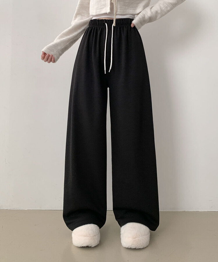 조이 와이드 트레이닝 롱 팬츠 블랙