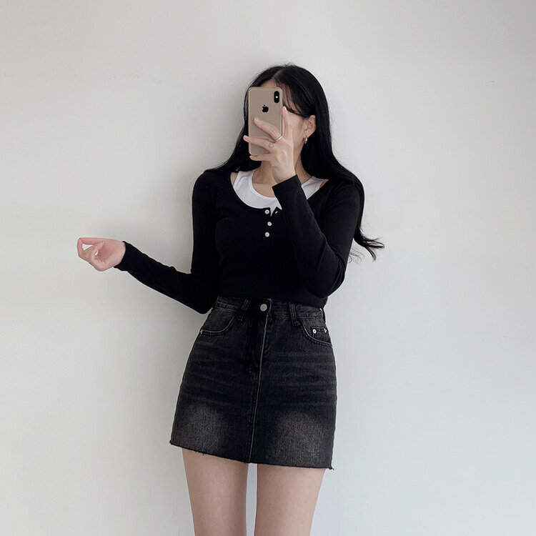 CHANEL BOUTIQUE ダークデニムミニスカート CHANEL BOUTIQUE ダークデニムミニスカート CHANEL BOUTIQUE ダーク