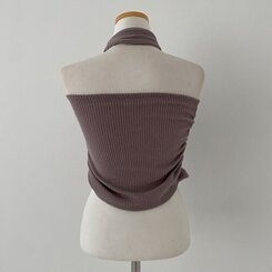 감성모드적용 베로나 머플러 셔링 골지 니트 탱크탑 투피스 세트