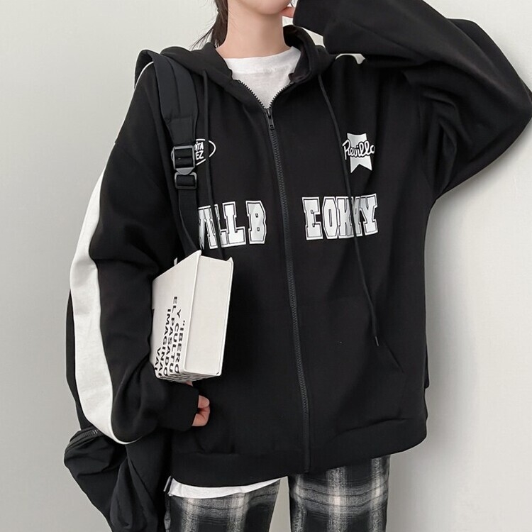 韓国　less.web HEIGHTS ブラウン　パーカー　フーディー LTR DEPTH/【25年秋冬新作】グラフィックZIPパーカー（パーカー