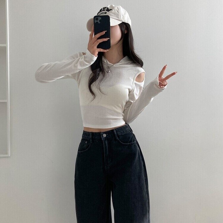 사계절 인생 데님 3기장 빈티지 워싱 하이웨스트 와이드 팬츠 흑청