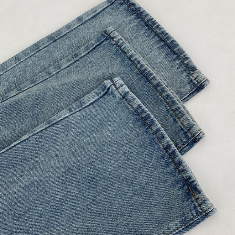 사계절 인생 데님 3기장 빈티지 워싱 하이웨스트 와이드 팬츠