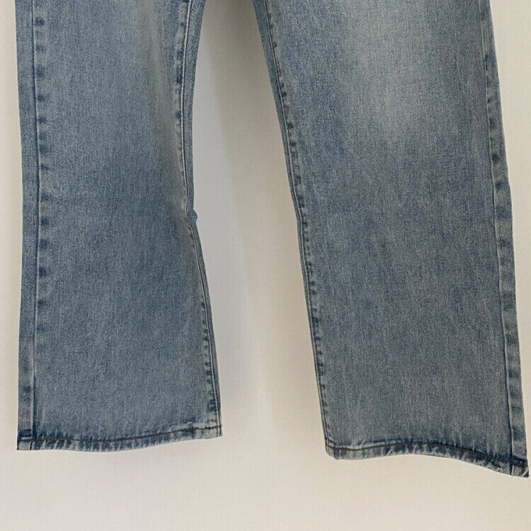 사계절 인생 데님 3기장 빈티지 워싱 하이웨스트 와이드 팬츠