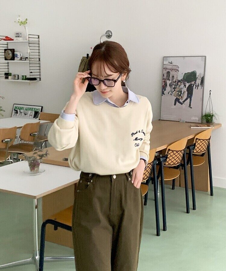 レタリング刺繍ニット｜ニット｜韓国ファッション通販 SONA