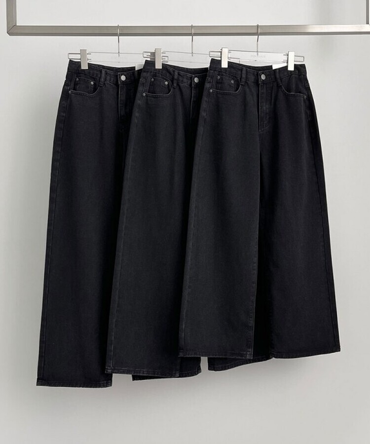 스트레이트 세미 와이드 데일리 데님팬츠