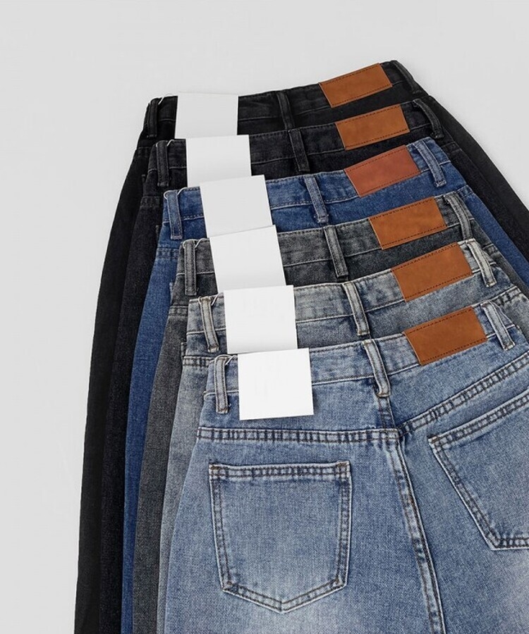 스트레이트 세미 와이드 데일리 데님팬츠