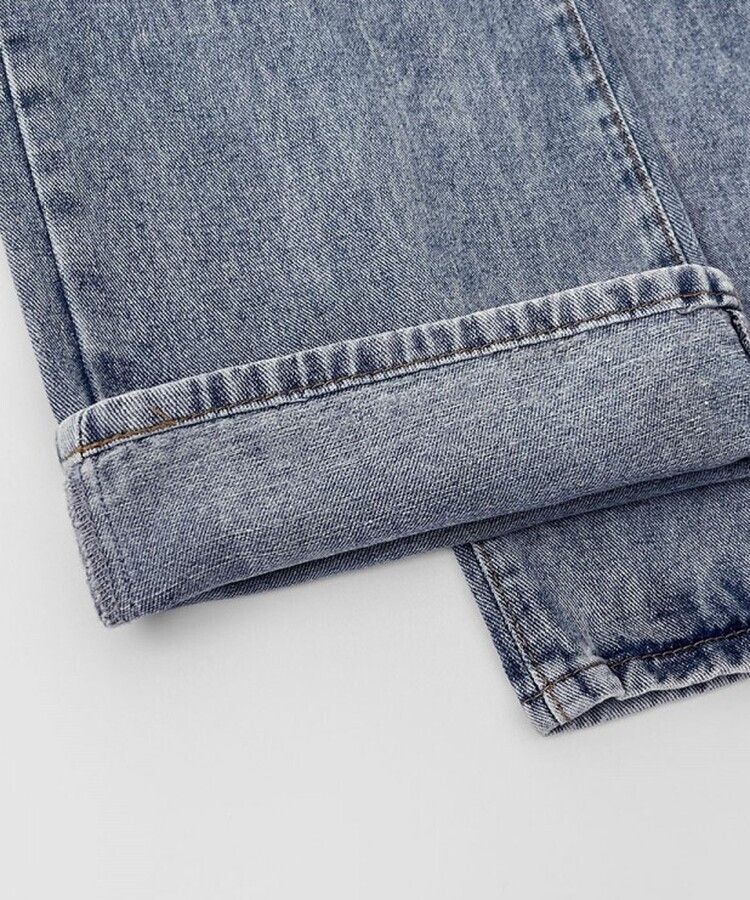 스트레이트 세미 와이드 데일리 데님팬츠