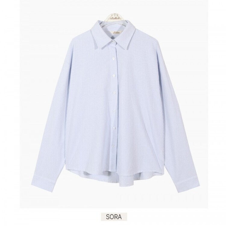 オーバーフィットストライプシャツ