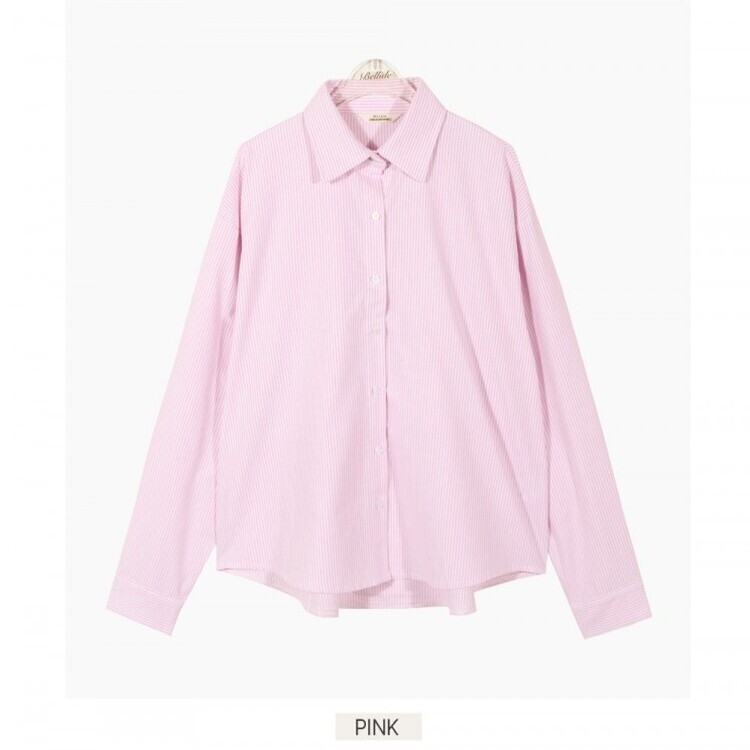 オーバーフィットストライプシャツ