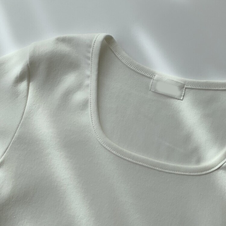 가을 유넥 간절기 긴팔 티셔츠 세미 크롭 슬림핏 니트 긴팔티