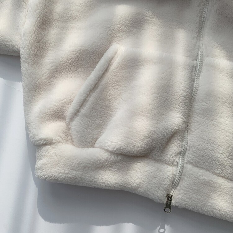 루이비 플리스 아방핏 후드 집업 투웨이 크롭 뽀글이 점퍼 맨투맨 양털 아우터