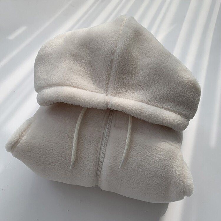 루이비 플리스 아방핏 후드 집업 투웨이 크롭 뽀글이 점퍼 맨투맨 양털 아우터