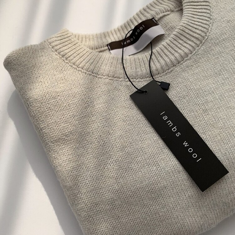 파스텔 가을 겨울 긴팔 라운드 무지 베이직 니트