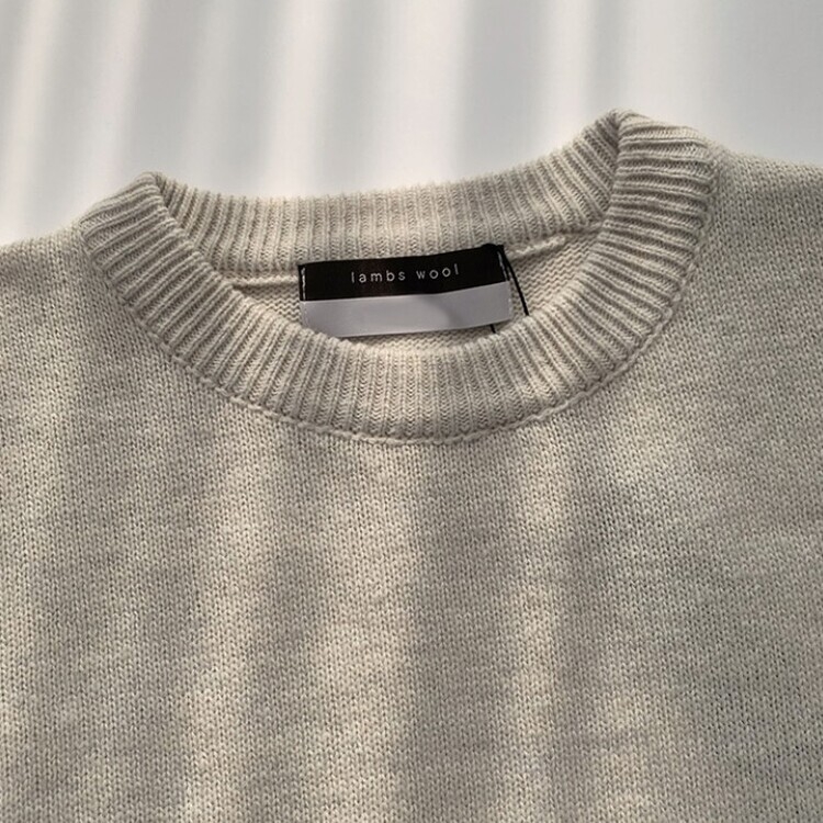 파스텔 가을 겨울 긴팔 라운드 무지 베이직 니트