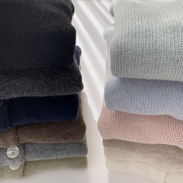 폭닥함의 정석 아방핏 겨울 라운드 단추 긴팔 오버핏 니트 가디건