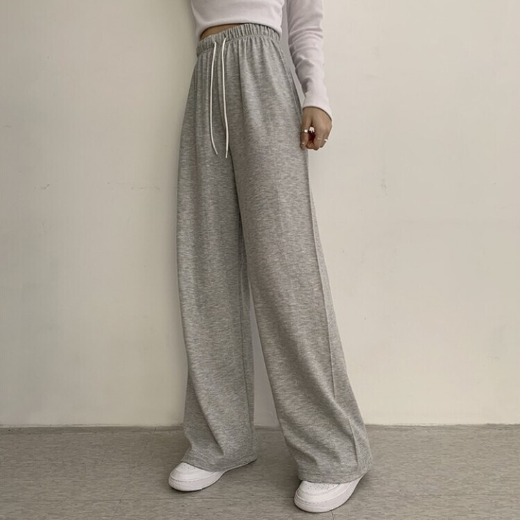 3가지 사이즈 무려 11컬러 사계절 활용 가능한 롱 와이드 팬츠 트레이닝바지 키큰녀 키작녀 봄옷 그레이