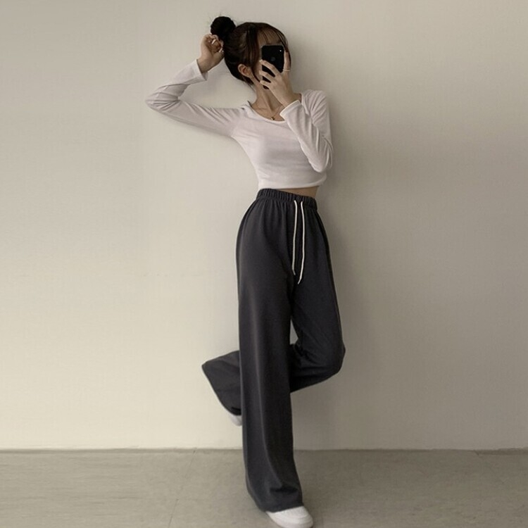 3가지 사이즈 무려 11컬러 사계절 활용 가능한 롱 와이드 팬츠 트레이닝바지 키큰녀 키작녀 봄옷 차콜