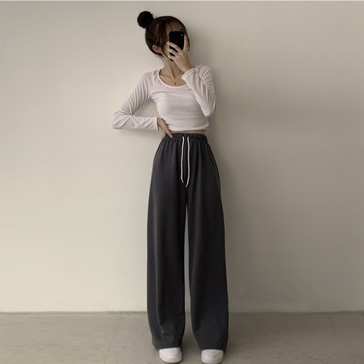 3가지 사이즈 무려 11컬러 사계절 활용 가능한 롱 와이드 팬츠 트레이닝바지 키큰녀 키작녀 봄옷 차콜