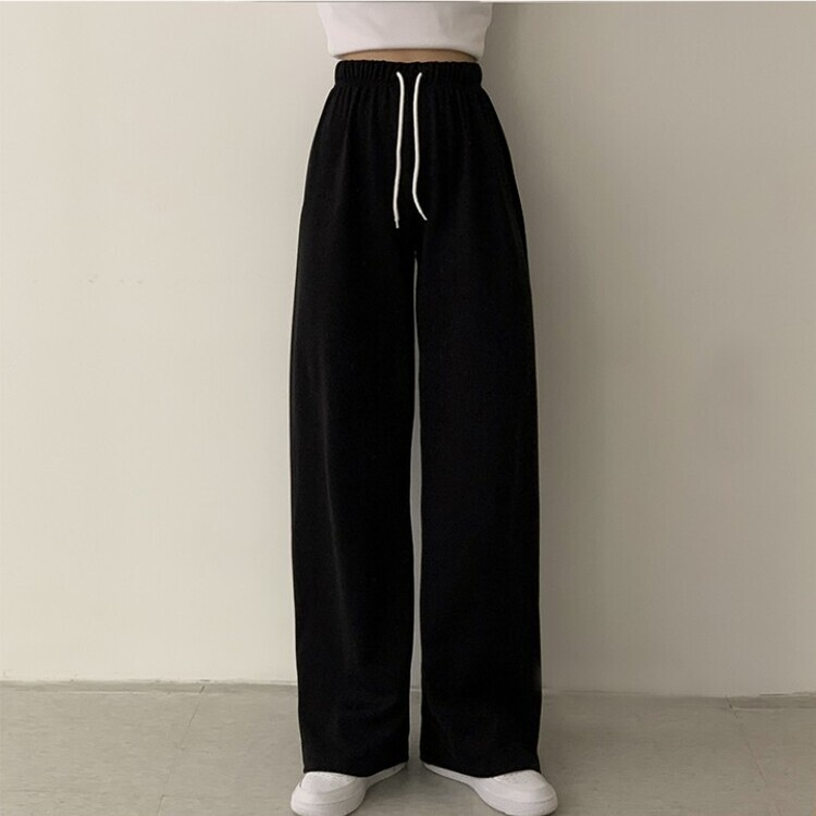 3가지 사이즈 무려 11컬러 사계절 활용 가능한 롱 와이드 팬츠 트레이닝바지 키큰녀 키작녀 봄옷 블랙