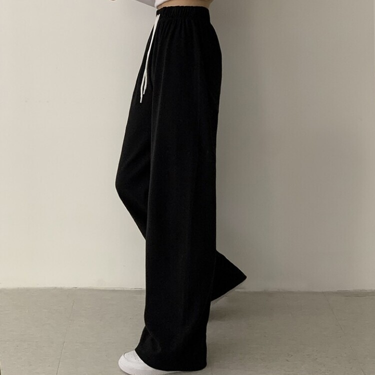 3가지 사이즈 무려 11컬러 사계절 활용 가능한 롱 와이드 팬츠 트레이닝바지 키큰녀 키작녀 봄옷 블랙