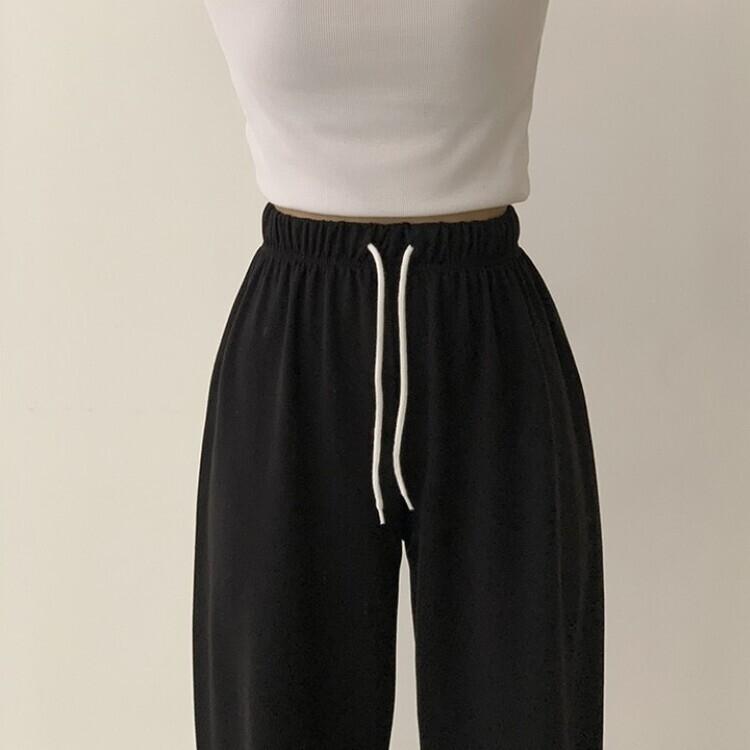 3가지 사이즈 무려 11컬러 사계절 활용 가능한 롱 와이드 팬츠 트레이닝바지 키큰녀 키작녀 봄옷 블랙