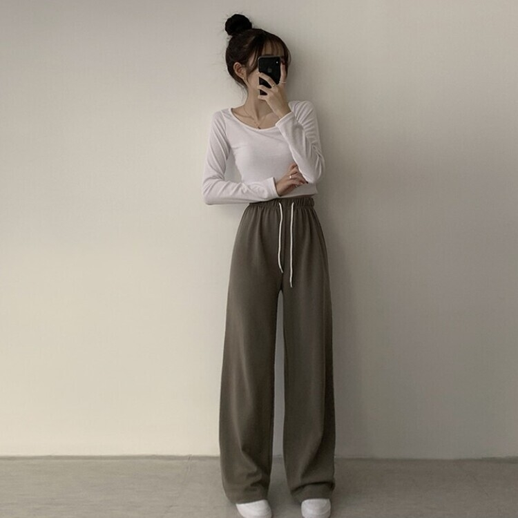 3가지 사이즈 무려 11컬러 사계절 활용 가능한 롱 와이드 팬츠 트레이닝바지 키큰녀 키작녀 봄옷 카키