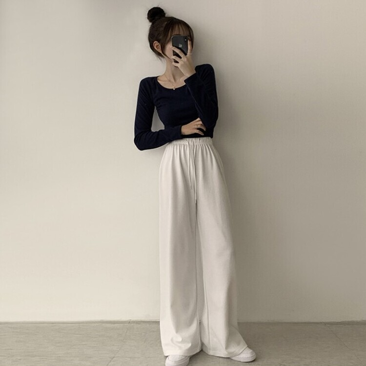 3가지 사이즈 무려 11컬러 사계절 활용 가능한 롱 와이드 팬츠 트레이닝바지 키큰녀 키작녀 봄옷 아이보리
