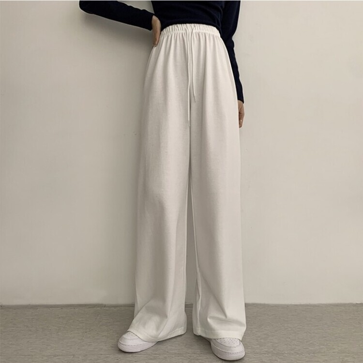 3가지 사이즈 무려 11컬러 사계절 활용 가능한 롱 와이드 팬츠 트레이닝바지 키큰녀 키작녀 봄옷 아이보리
