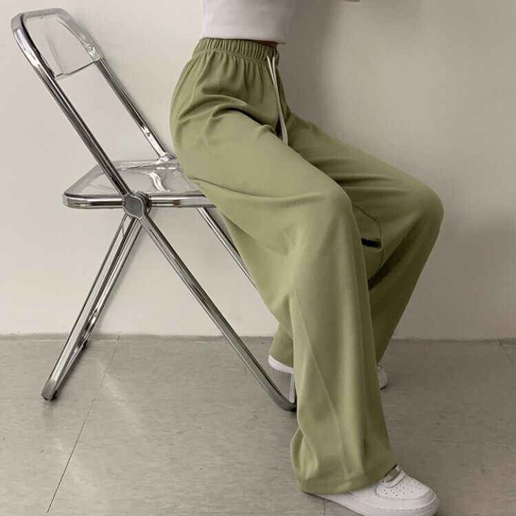 3가지 사이즈 무려 11컬러 사계절 활용 가능한 롱 와이드 팬츠 트레이닝바지 키큰녀 키작녀 봄옷 연두
