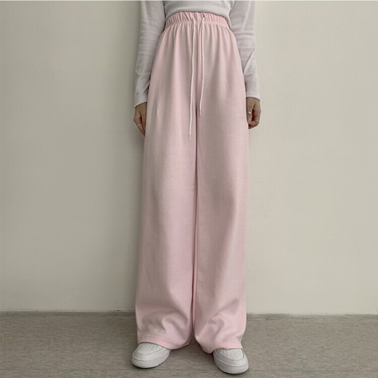 3가지 사이즈 무려 11컬러 사계절 활용 가능한 롱 와이드 팬츠 트레이닝바지 키큰녀 키작녀 봄옷 핑크